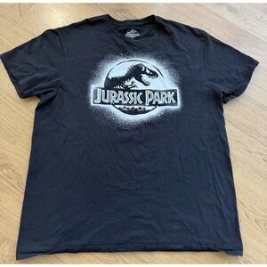 Jurassic Park Jurassic World Vintage Style Graphic Tee T-shirt Men's Large Black